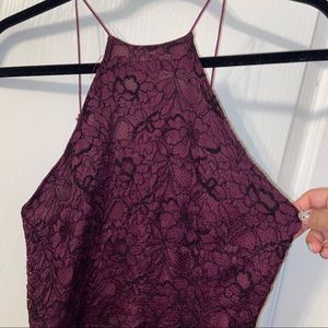 Urban Outfitters Plum Lace High Neck Dress